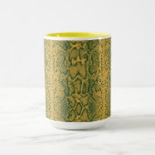 Gelbe grüne Schlange Hautfarbe Tasse (Zentrum)