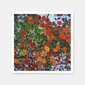 Gelbe, grüne und braune Blätter Serviette (Vorderseite)