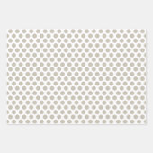 Gelbe, grüne und graue Polka-Punkte Geschenkpapier Set (Vorderseite 3)