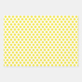Gelbe, grüne und graue Polka-Punkte Geschenkpapier Set (Vorderseite 2)