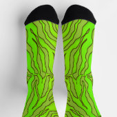 Gelbe, grüne und Limone Tiger Streifen Tierfarbe 1 Socken (Oben)