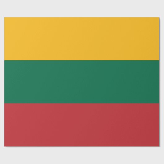 Gelbe grüne und rote Flagge Litauens Geschenkpapier (Flach)