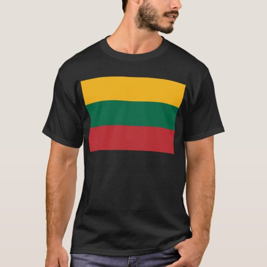 Gelbe grüne und rote Flagge Litauens T-Shirt (Vorderseite)