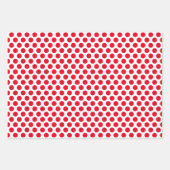 Gelbe, grüne und rote Polka-Punkte Geschenkpapier Set (Vorderseite 3)