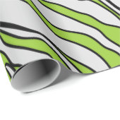 Gelbe, grüne und weiße Tigerstreifen - Tierdruck Geschenkpapier (Rolleneckpunkt)