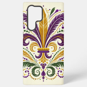Gelbe, grüne, violette Fleur-de-lis-Federn Samsung Galaxy Hülle