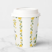 Gelbe grüne Wildblumen Pappbecher (Links)