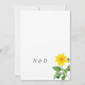 Gelbe Grünpflanzen Farbige Wildblumen Einladung (Rückseite)