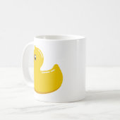 Gelbe GummiDuckie grafische Kunst Kaffeetasse (Vorderseite Links)