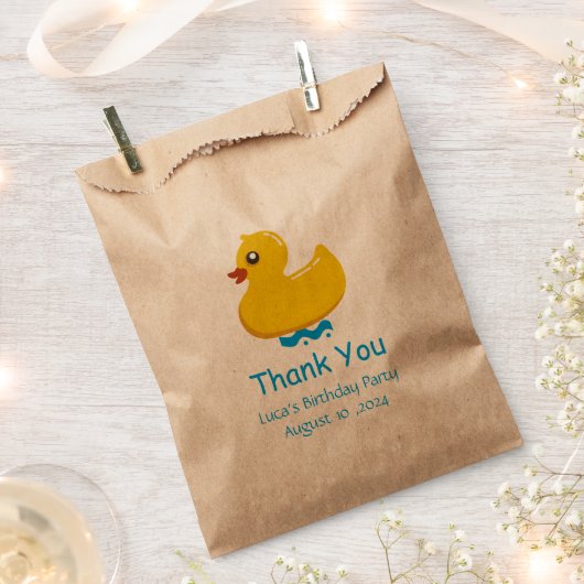 gelbe Gummiente - Danke Geschenktütchen (Ausgeschnitten)