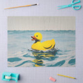 Gelbe Gummiente, Decoupage, Decoupaging, Ducky Seidenpapier (Basteln)