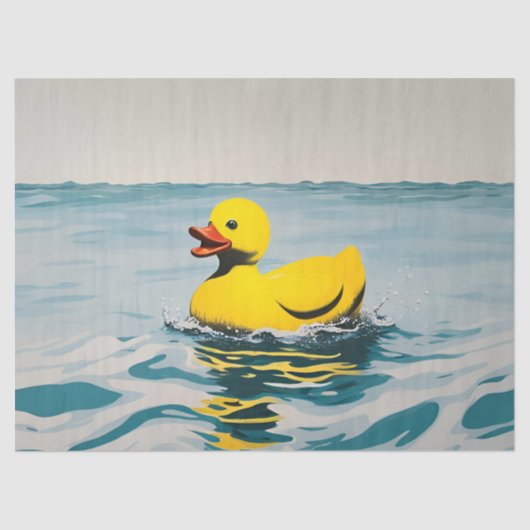 Gelbe Gummiente, Decoupage, Decoupaging, Ducky Seidenpapier (Vorderseite)