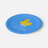 gelbe Gummiente - Geburtstagsparty Pappteller (Schrägansicht)