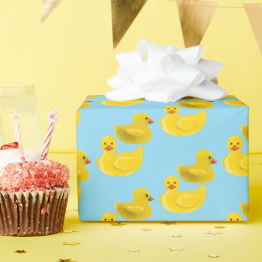 Gelbe Gummiente Geschenkpapier (Geburtstagsparty)