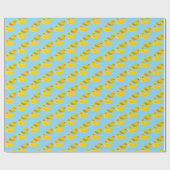 Gelbe Gummiente Geschenkpapier (Flach)