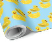 Gelbe Gummiente Geschenkpapier (Rolleneckpunkt)