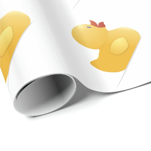 Gelbe Gummiente Geschenkpapier (Rolleneckpunkt)