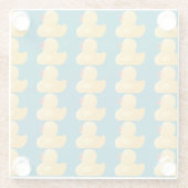 Gelbe Gummiente Glasuntersetzer (Rückseite)