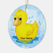 Gelbe Gummiente Keramik Ornament (Links)