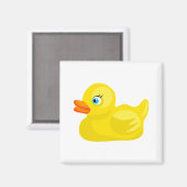 Gelbe Gummiente Magnet (Vorderseite/Rückseite)