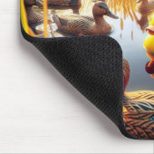 Gelbe Gummiente mit Jagddekor Mousepad (Ecke)