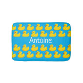 gelbe Gummiente - Name Badematte (Vorderseite)