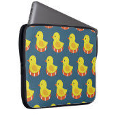 Gelbe Gummiente, niedlich, nahtlos. Laptopschutzhülle (Vorne Rechts)