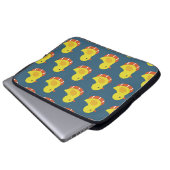 Gelbe Gummiente, niedlich, nahtlos. Laptopschutzhülle (Vorne Knopf)