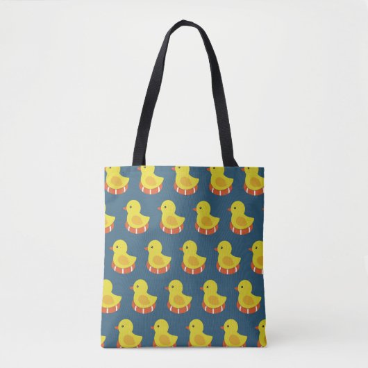 Gelbe Gummiente, niedlich, nahtlos. Tasche (Vorderseite)
