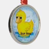 Gelbe Gummiente Ornament Aus Metall (Rechts)