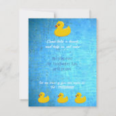 Gelbe Gummiente - Party zum Geburtstag Einladung (Rückseite)