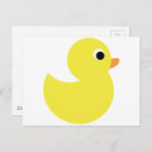 Gelbe Gummiente Postkarte (Vorne/Hinten)