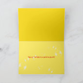 Gelbe Gummienten im Blasenbad Geburtstag Karte (Innenseite)