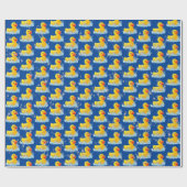Gelbe Gummienten mit Blasen Geschenkpapier (Flach)