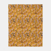 Gelbe Gummienten Tiermuster Fleecedecke (Vorderseite)