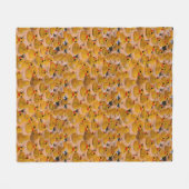 Gelbe Gummienten Tiermuster Fleecedecke (Vorderseite (Horizontal))