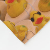 Gelbe Gummienten Tiermuster Fleecedecke (Ecke)