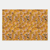 Gelbe Gummienten Tiermuster Geschenkpapier Set (Vorderseite)