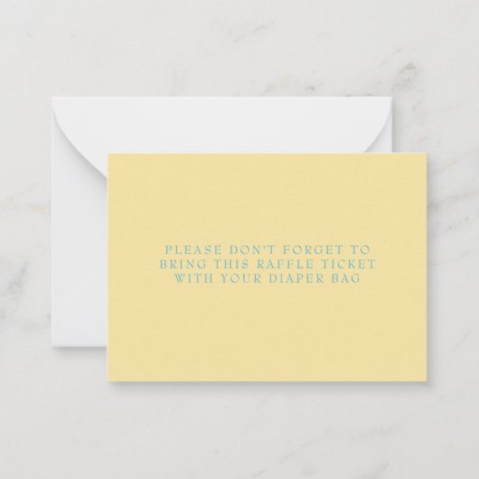 Gelbe Gummientwässerungskarte - Kinderspülung Mitteilungskarte (Rückseite)