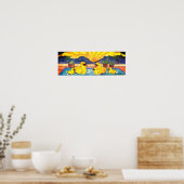 Gelbe Gummifaust Familienurlaub Poster (Küche)