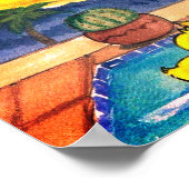 Gelbe Gummifaust Familienurlaub Poster (Ecke)