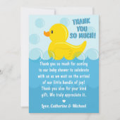 Gelbe Gummifaust Rub Duschbrause Duschbrause Dankeskarte (Vorderseite)