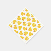Gelbe Gummihaube Napkins - Babydusche & Birthda Serviette (Ecke)