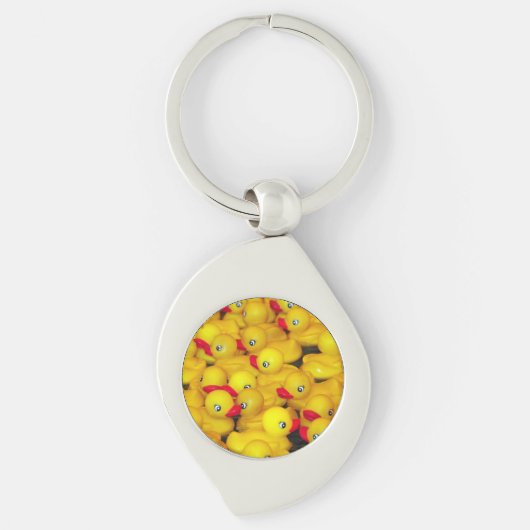 Gelbe Gummiklemme Schlüsselanhänger (Vorderseite)