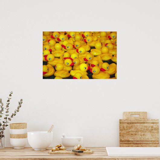 Gelbe Gummilöffel Poster (Küche)