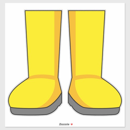 Gelbe Gummiragetasche Aufkleber (Blatt)