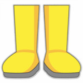 Gelbe Gummiragetasche Aufkleber (Vorderseite)