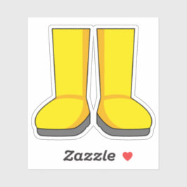 Gelbe Gummiragetasche Aufkleber