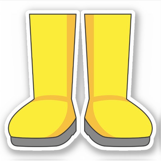 Gelbe Gummiragetasche Aufkleber (Vorderseite)