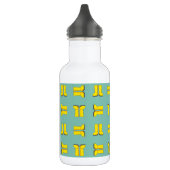 Gelbe Gummiragetasche Edelstahlflasche (Links)